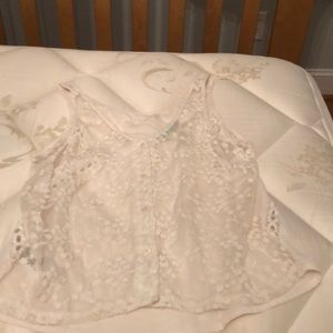 White lacy tank top